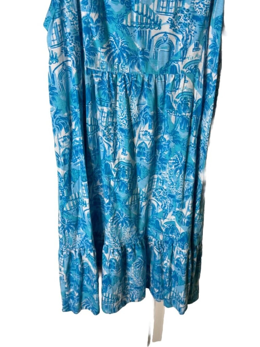 Lilly Pulitzer Lindy Dress Large Amalfi Blue, Sunny State of Mind NEW! - Picture 6 of 9
